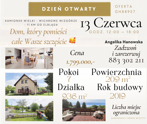 Elbląg &nbsp;  Poszukujesz dużego domu dla swojej rodziny, który pomieści CAŁE WASZE SZCZĘŚCIE, a dzieci będą miały