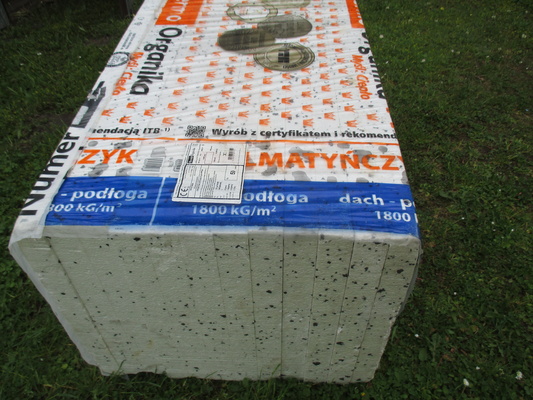 Elbląg 1.STYROPIAN - pozostałości po budowie:grubość 5 cm 4 opakowania, grubość 10 cm 3 opakowania  .  