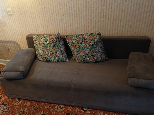 Elbląg Oddam kanapę, transport we własnym zakresie. Używana, trochę podrapana przez kota.