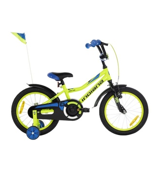 Elbląg Rower dziecięcy INDIANA Rock Kid 16 cali dla chłopca Limonkowy używany stan dobry