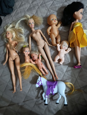 Elbląg Oddam lalki barbie widoczne na zdjęciach. Stan dobry
W zamian dwie małe czekolady. Kontakt sms