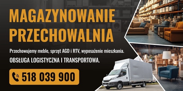 Elbląg MAGAZYNOWANIE&nbsp; PRZECHOWALNIA&nbsp; Przechowujemy meble, sprzęt AGD i RTV, wyposażenie mieszkania. &nbsp;