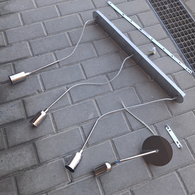 Elbląg Lampy wiszące. Chrom. 3ż+1ż.