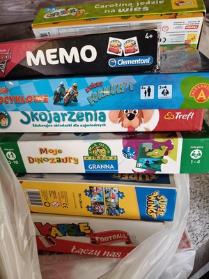 Elbląg Zamienię zamieszczone na zdjęciu gry i puzzle na dwie mleczne małe Milki