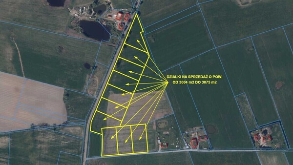 Elbląg * * * ABC NIERUCHOMOŚCI * * * NOWOŚĆ! 10 DZIAŁEK ROLNYCH W DOGODNEJ LOKALIZACJIo powierzchni od 3004 m2 do
