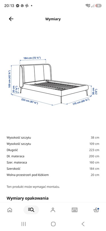 Elbląg Ikea tapicerowane TUFJORD