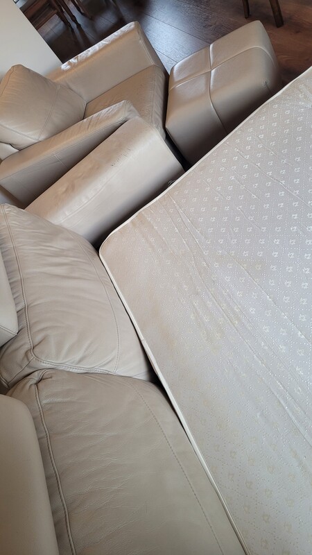 Elbląg Sofa, fotel, puf KLER/VERO skóra naturalna, beż