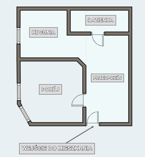Elbląg NIERUCHOMOŚCI ANNA KRASZEWSKA Na sprzedaż mieszkanie 1-pokojowe, 39 m2 I piętro ul.