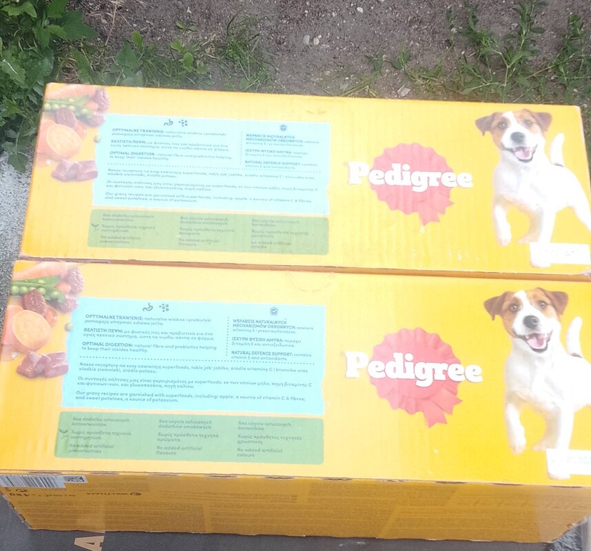 Elbląg Mam do odsprzedania dwie paczki Pedigree po 40 paczuszke 100 g! Locznie 80 szt cena jaka mnie interesuje 110