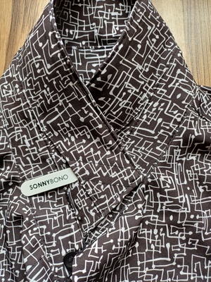 Elbląg NOWA bez metki koszula wizytowa elegancka SONNY BONO rozmiar L męska lub unisex świetny nowoczesny print  (na