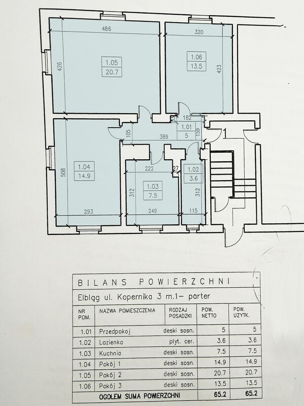 Elbląg GALERIA NIERUCHOMOŚCIZ pasji i miłości do nieruchomościNa sprzedaż: Trzy pokojowe mieszkanie na parterze z