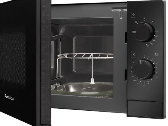 Elbląg Sprzedam kuchenkę mikrofalową AMICA AMMF20M1GB 700W średnica 25.5 cm pojemność 20L