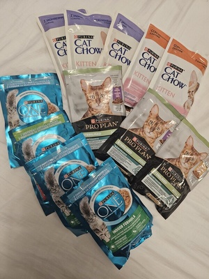 Elbląg Mokra karma dla kota Purina pro plan sterilised, Cat Chow.
Karma w saszetkach po 85g.
Cena symboliczna - po 1