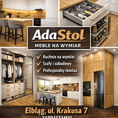 Elbląg ADASTOL &ndash; Meble na wymiar | Kuchnie, szafy | Elbląg, Krakusa 7