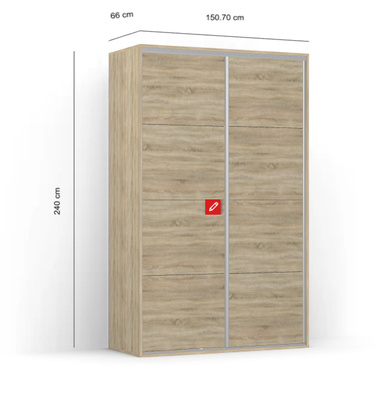Elbląg Szafa suwana FLEX BRW 150x240 cm