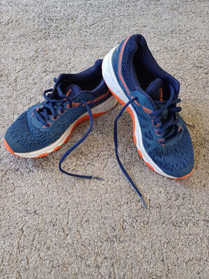 Elbląg Buty Asics, rozmiar 38 (mała rozmiarówka raczej 37.5) dł. wkładki 24 cm. Stan bdb