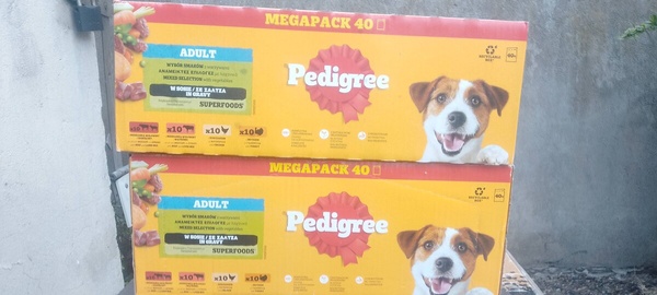 Elbląg Mam do odsprzedania dwie paczki Pedigree po 40 paczuszke 100 g! Locznie 80 szt cena jaka mnie interesuje 110