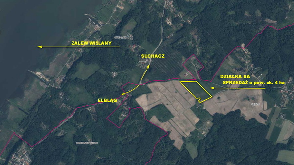 Elbląg * * * ABC NIERUCHOMOŚCI * * *&nbsp;POLECAMY! &nbsp;DZIAŁKA INWESTYCYJNA Z WIDOKIEM NA ZALEW WIŚLANYo