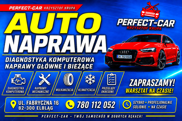 Elbląg SERWIS SAMOCHODOWY PERFECT-CAR AUTO NAPRAWA FABRYCZNA16 KRUPA KRZYSZTOF-Klimatyzacja Nabijanie