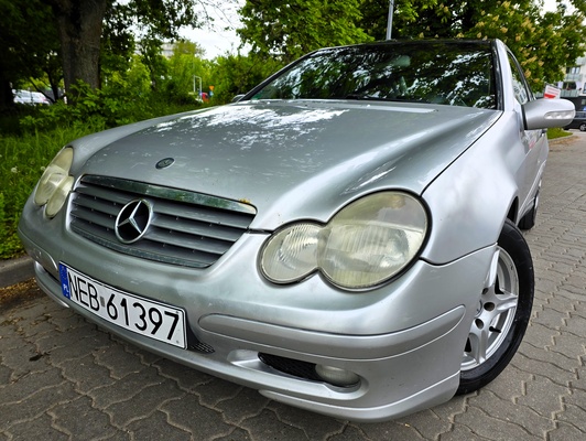 Elbląg Mercedes-Benz C 200 2,0 Kompresor 163Km 2002Rok-Sprawna Klimatyzacja Wspomaganie Kierownicy-Alufelgi Radio Abs