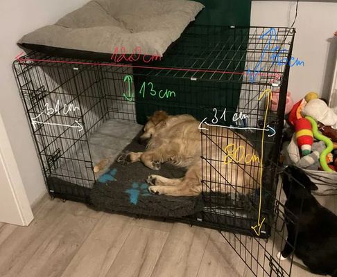 Elbląg Klatka kennel XXL wraz z materacem ortopedycznym. Klatka i materac bez śladów użytkowania. 
Dane Techniczne