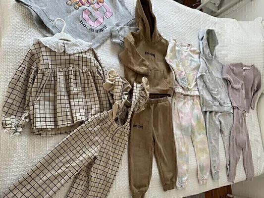 Elbląg Zestaw dresików dla dziewczynki od 2-3/4latek. Bardzo dobre firmy Newbie, Kids Love, Zara... Dresiki są używane
