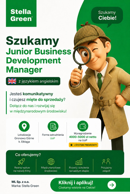 Elbląg Kierownik/Kierowniczka ds. operacyjnych Stella Green(Operations Manager)