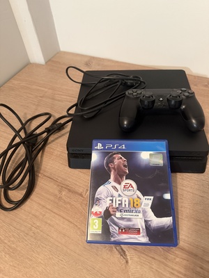 Elbląg Sprzedam konsolę PlayStation 4 Slim z dyskiem 500GB. Konsola jest w dobrym stanie, bez ukrytych wad. Jest w