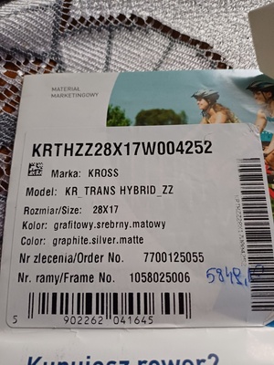 Elbląg Rower elektryczny kross rama 17 kola 28 naped na tylne koło  bateria522wh