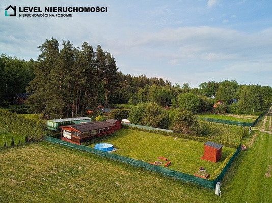 Elbląg LEVEL NIERUCHOMOŚCI  Działka nad jeiorem z domkiem  Szymonowo  NIERUCHOMOŚCINA POZIOMIE  