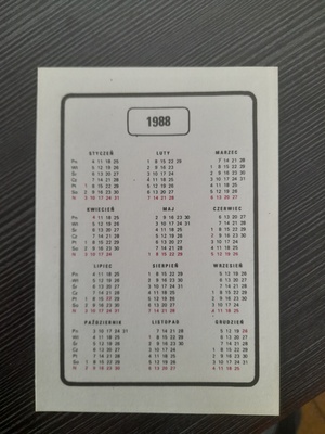 Elbląg Kalendarz z czasów PRL w idealnym stanie dla kolekcjonera pamiątek z czasów PRL 1988 1989rok