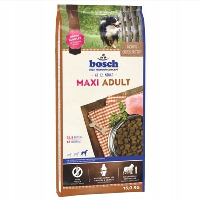 Elbląg Sprzedam suchą karmę dla psa Bosch adult maxi 15 kg. Mam 2 opakowania kupione 3 tygodnie temu. Niestety piesek