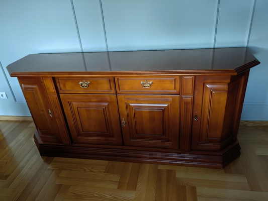 Elbląg Meble bydgoskie, drewniane, cały komplet sprzedam, witryna podświetlana szer. 145,narożnik podświetlany 55x55