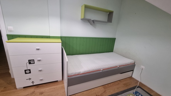 Elbląg Sprzedam całe wyposażenie pokoju małego gracza. Meble MEBLIK dla chłopca. W skład zestawu wchodzi: łóżko