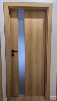 Elbląg Drzwi wewnętrzne DRE Vetro D1,kolor wiąz z przeszkleniem