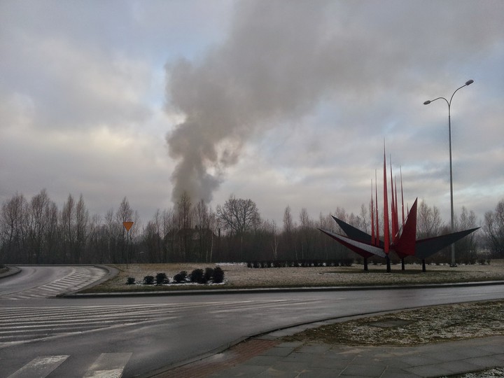 Pożar przy Nowodworskiej.