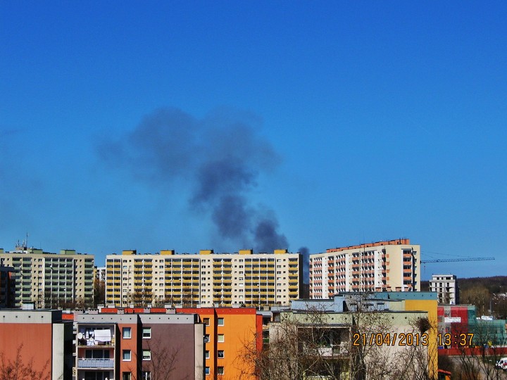 pożar na Modrzewinie