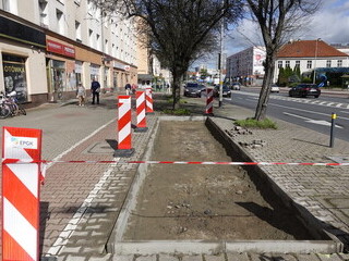 Skrawek trawnika na betonozie Hetmańskiej