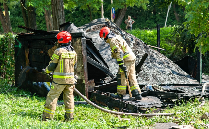 Pożar pustostanu na Wiejskiej zdjęcie nr 244165