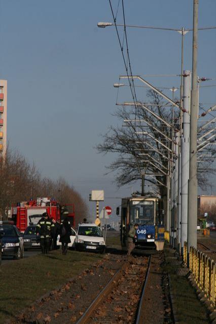 Elbląg Wjechała pod tramwaj