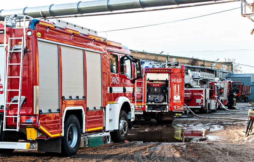 Elbląg Pożar magazynu przy ul. Piławskiej