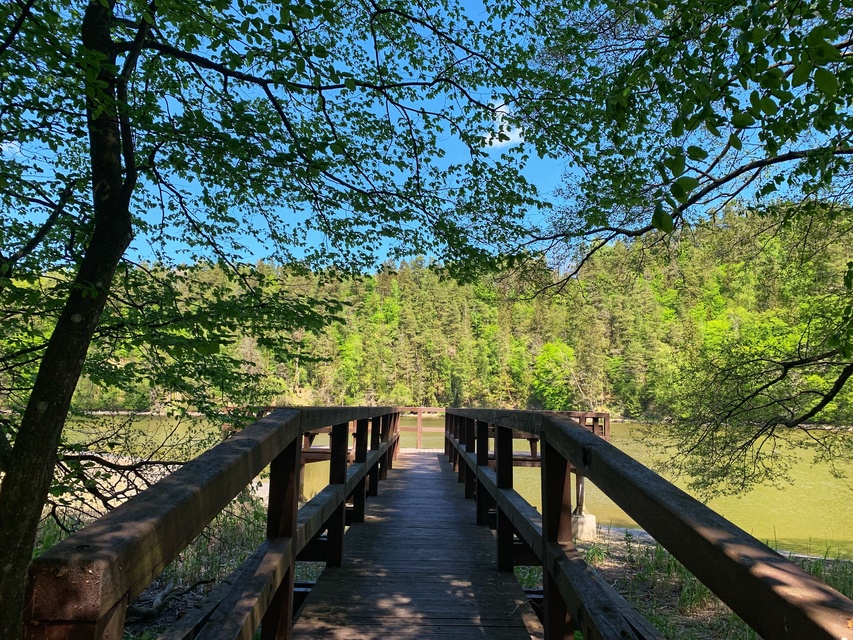 pomost na jeziorze Pierzchalskim