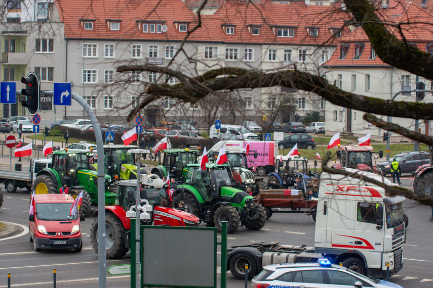 "Potrzebujemy konkretnych rozwiązań". Rolnicy protestowali na ulicach Elbląga zdjęcie nr 301606