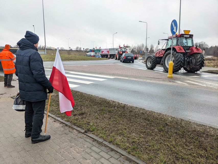 Rolnicza blokada na obwodnicy zdjęcie nr 302425