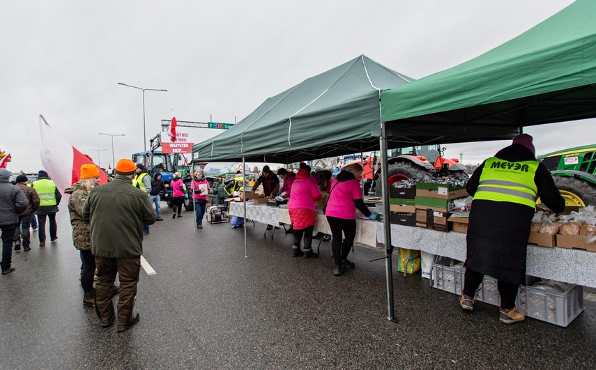 Protest rolników w Elblągu. "Sprowadzanie towarów z Ukrainy nas rujnuje" zdjęcie nr 302481