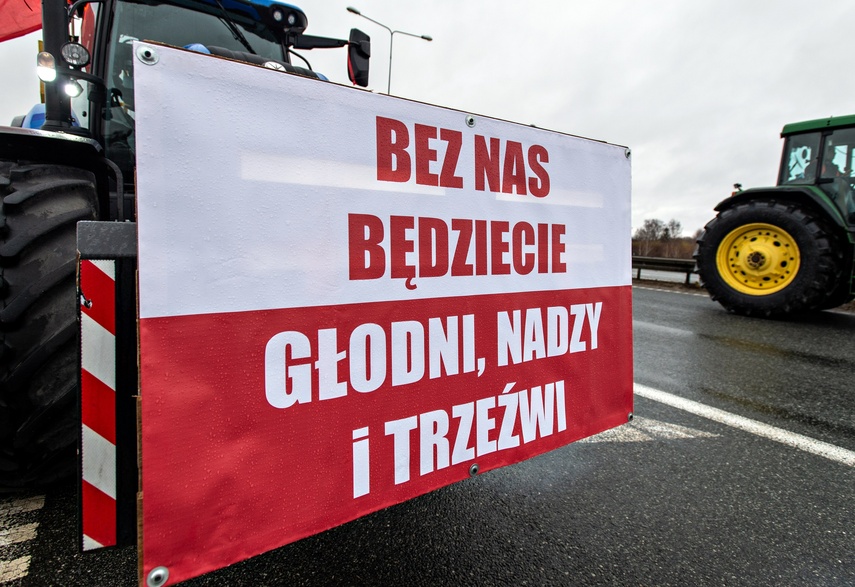 Protest rolników w Elblągu. "Sprowadzanie towarów z Ukrainy nas rujnuje" zdjęcie nr 302448