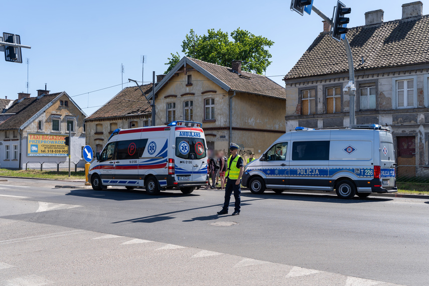 Elbląg Problematyczna kolizja na Grunwaldzkiej