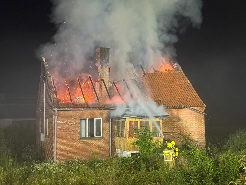 Elbląg Nocny pożar domu