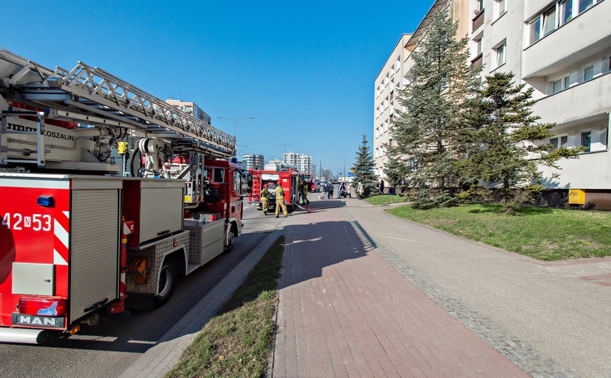 Elbląg Pożar przy 12 Lutego