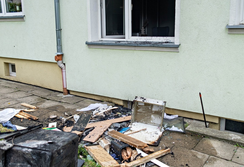 Pożar w mieszkaniu na Okrzei zdjęcie nr 332312